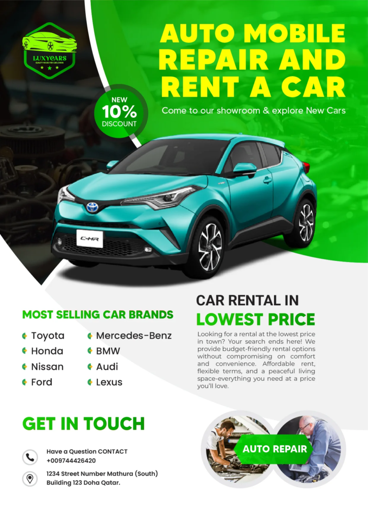 Luxury Cars Service Flyer Design