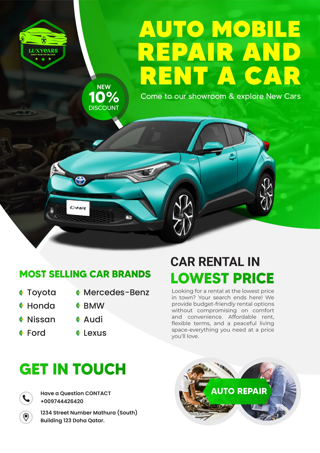 Luxury Cars Service Flyer Design