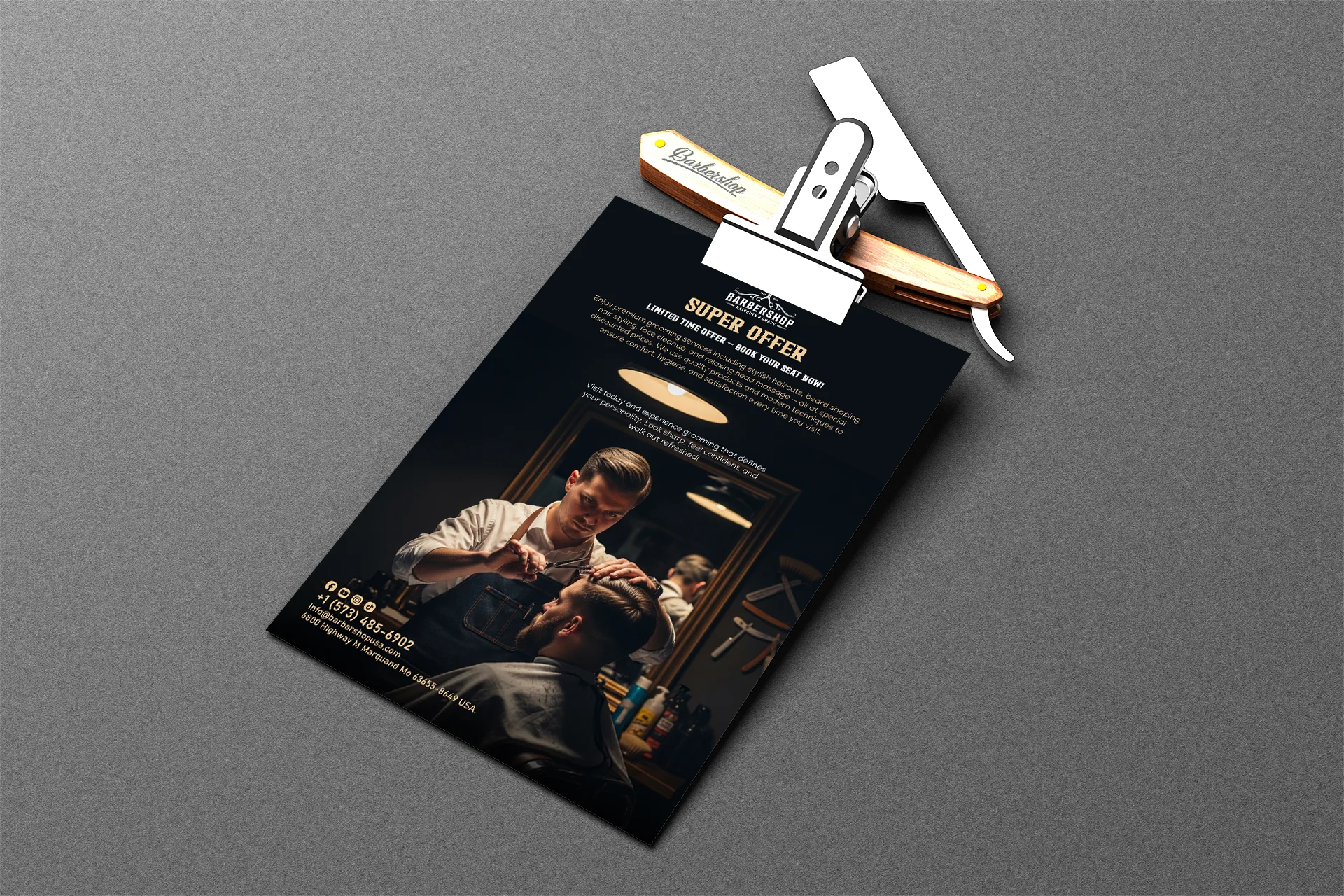 Barbershop Super Offer Flyer Design