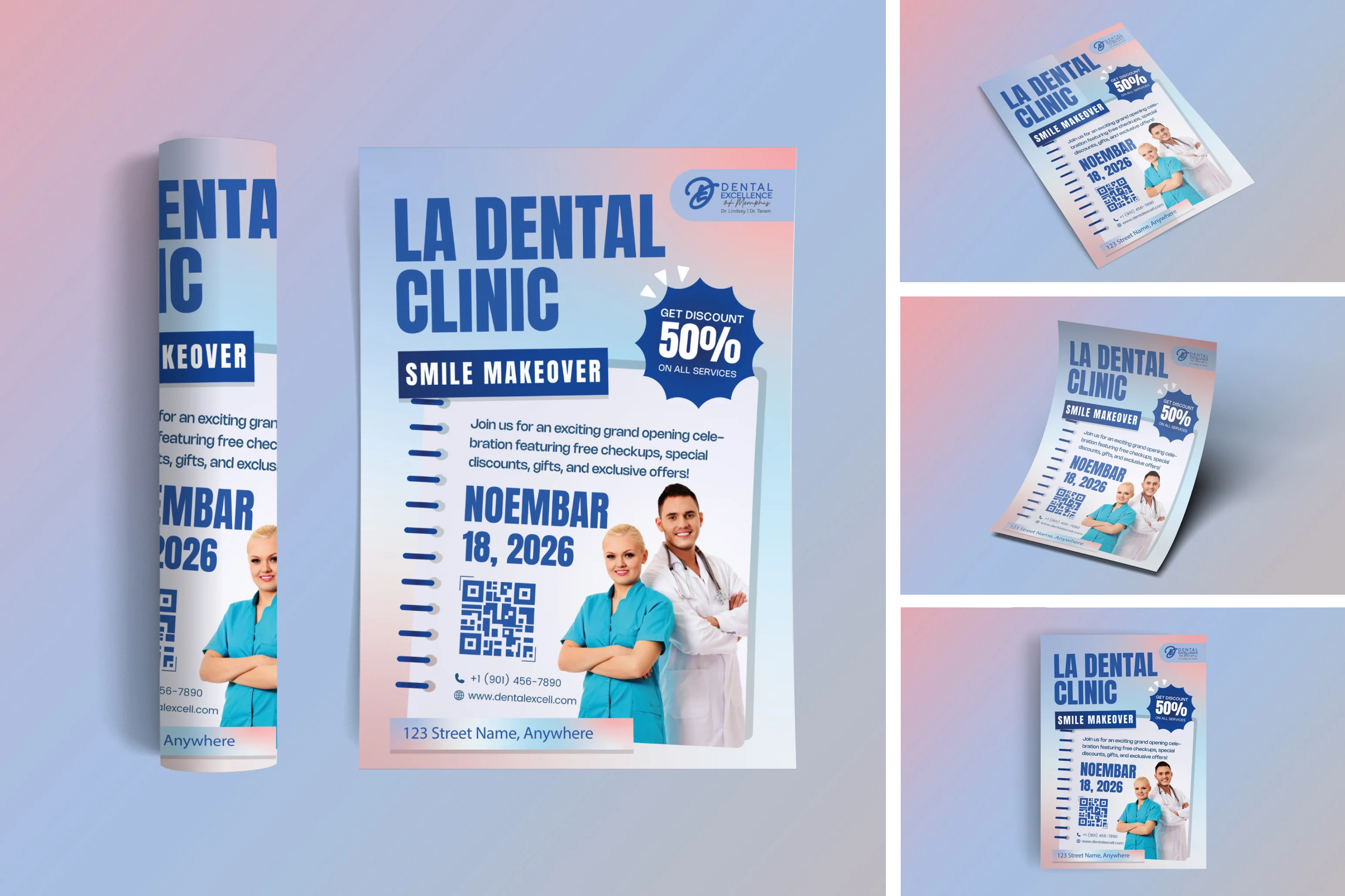 LA Dental Clinic Flyer Design