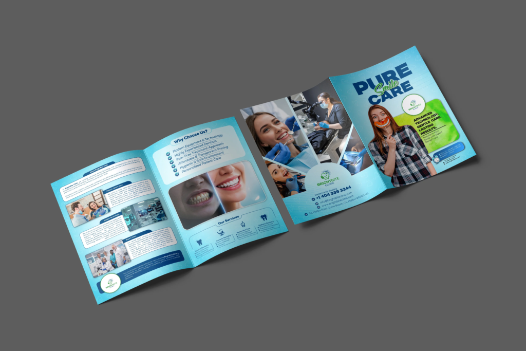 BrightBite Clinic Bi-Fold Brochure Design