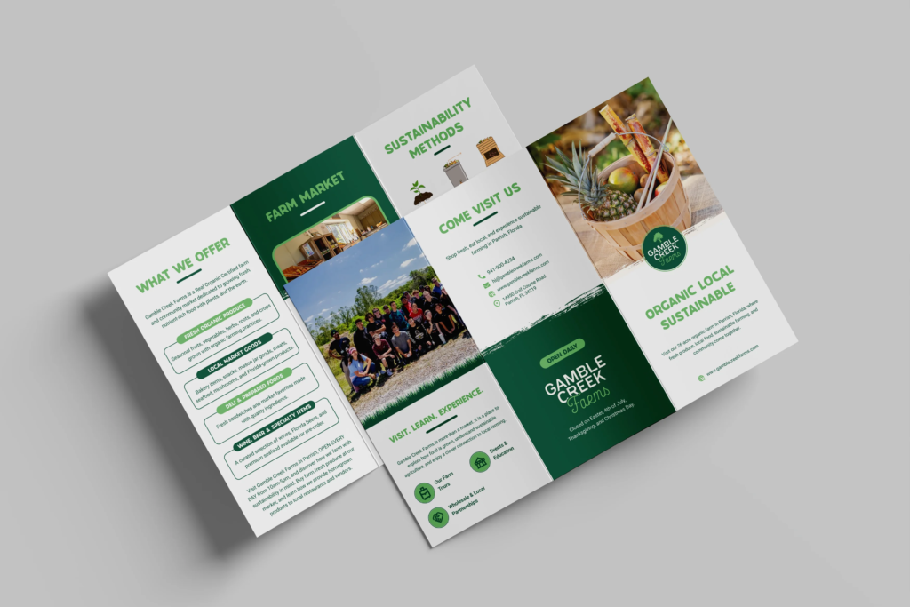 Gamble Creek Farms Tri-Fold Brochure Design