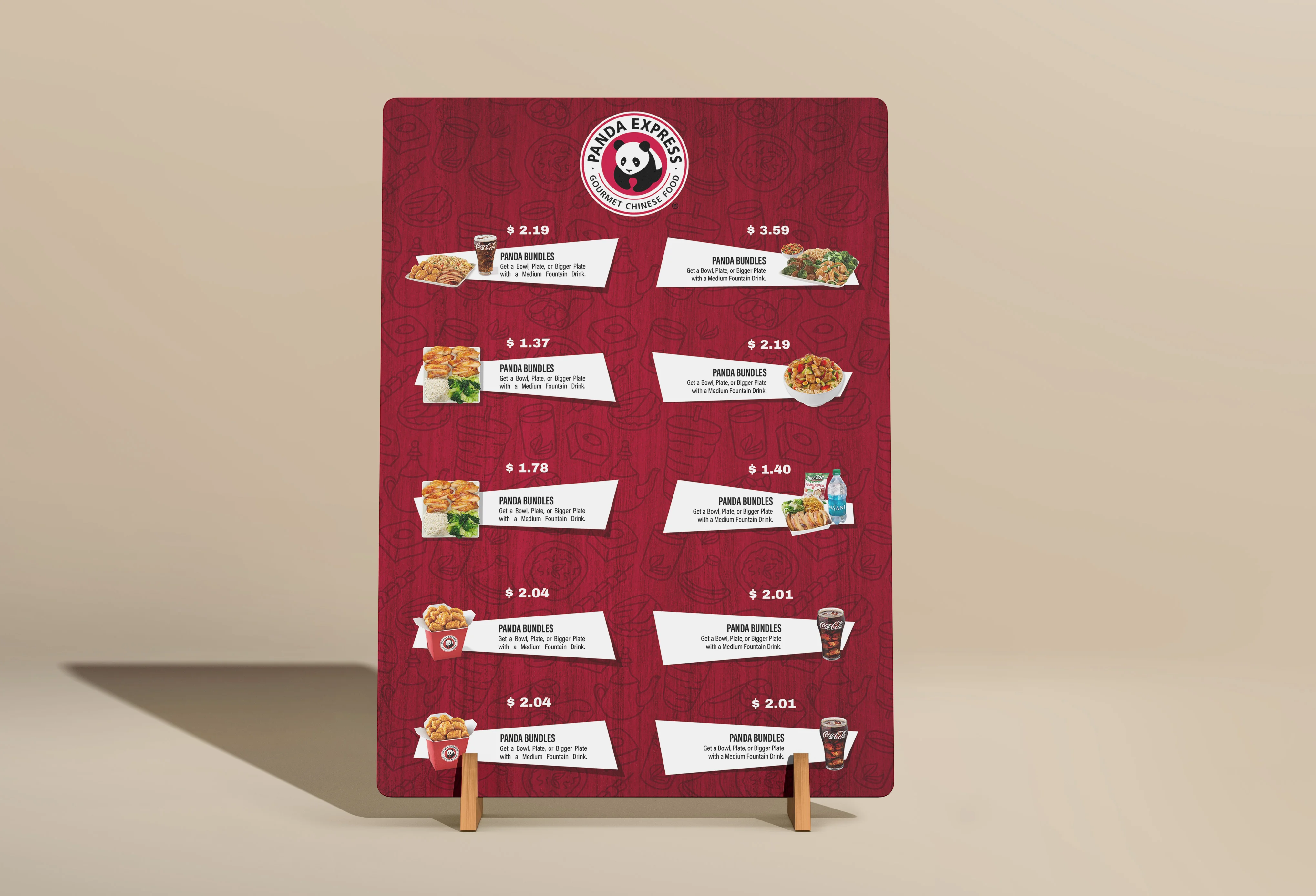 Panda Express Gourmet Chinese Menu Design