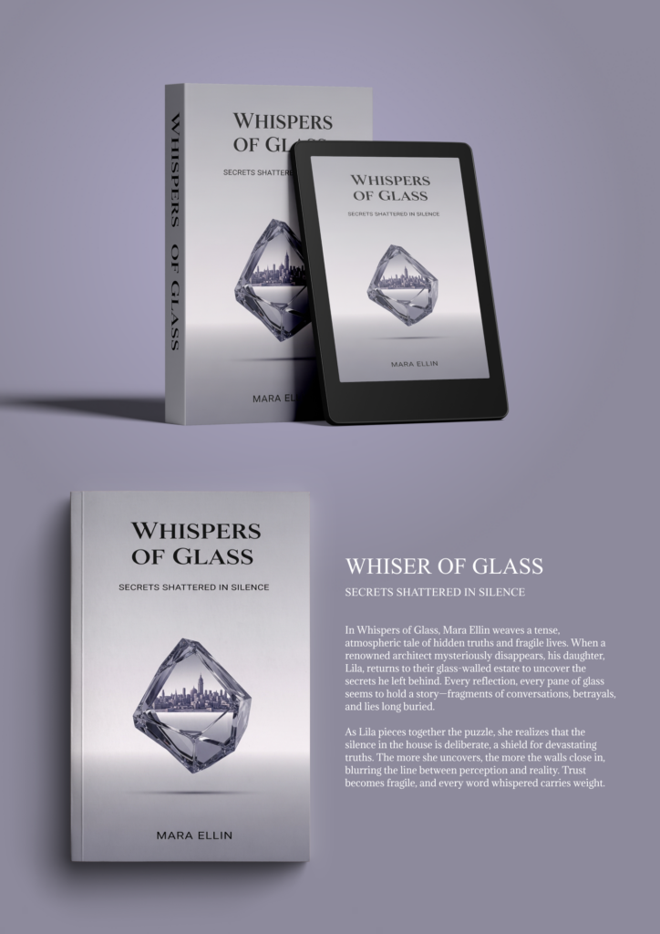 Whispers of Glass Book Cover Design