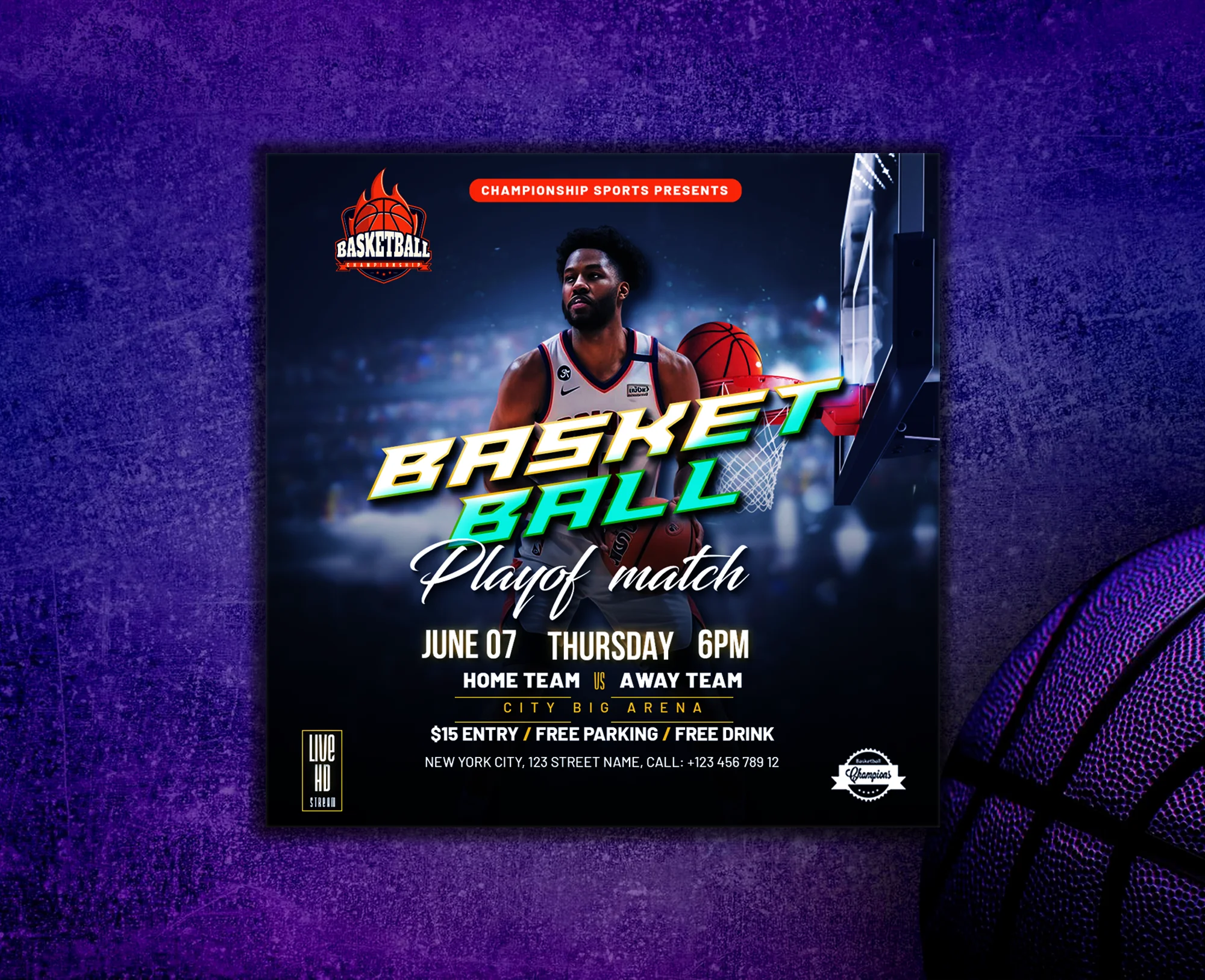 Basketball Tournament Flyer Design