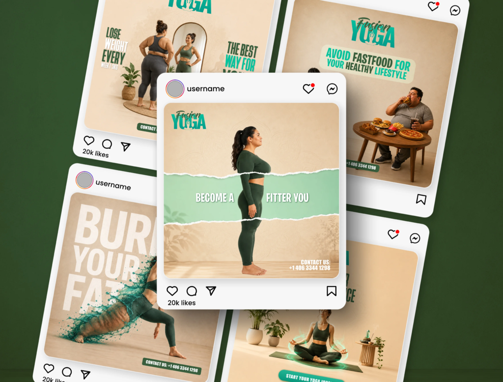 Fusion Yoga Social Media Post Design