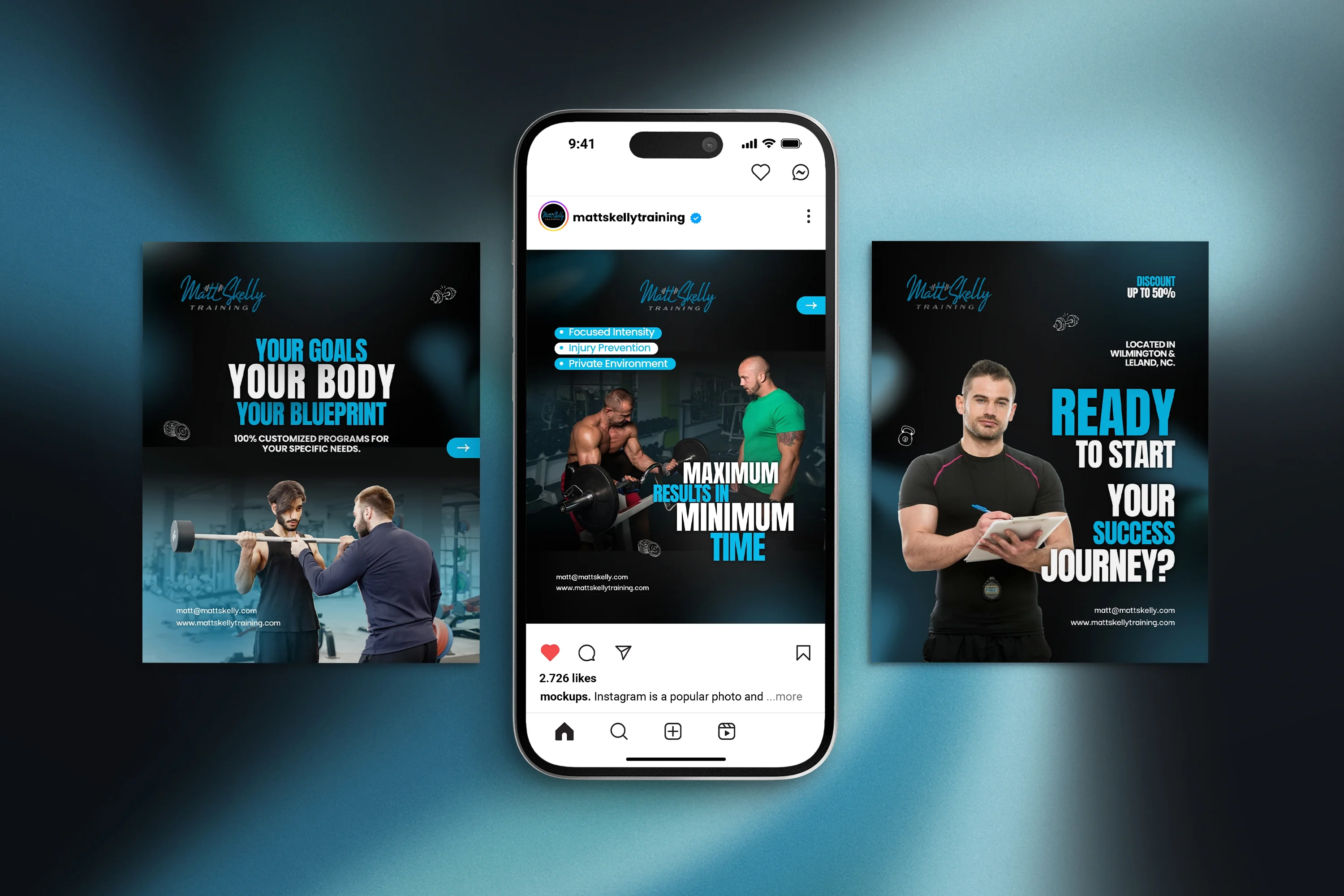 Matt Skelly Fitness Social Media Design