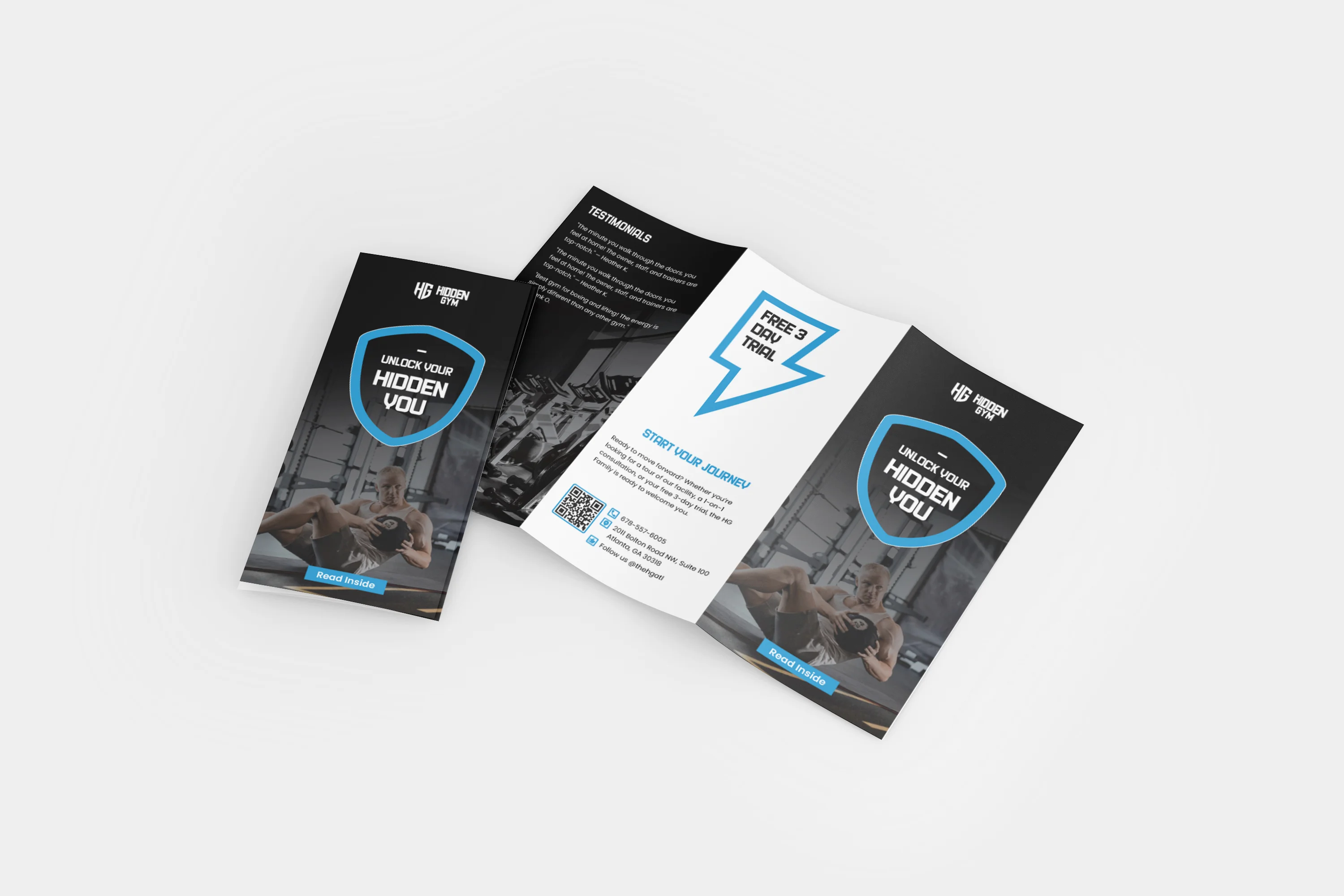 Hidden Gym Tri-Fold Brochure Design