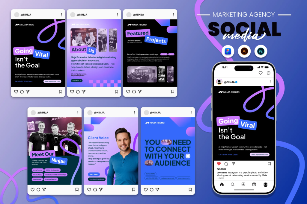 NinjaPromo Agency Social Media Design