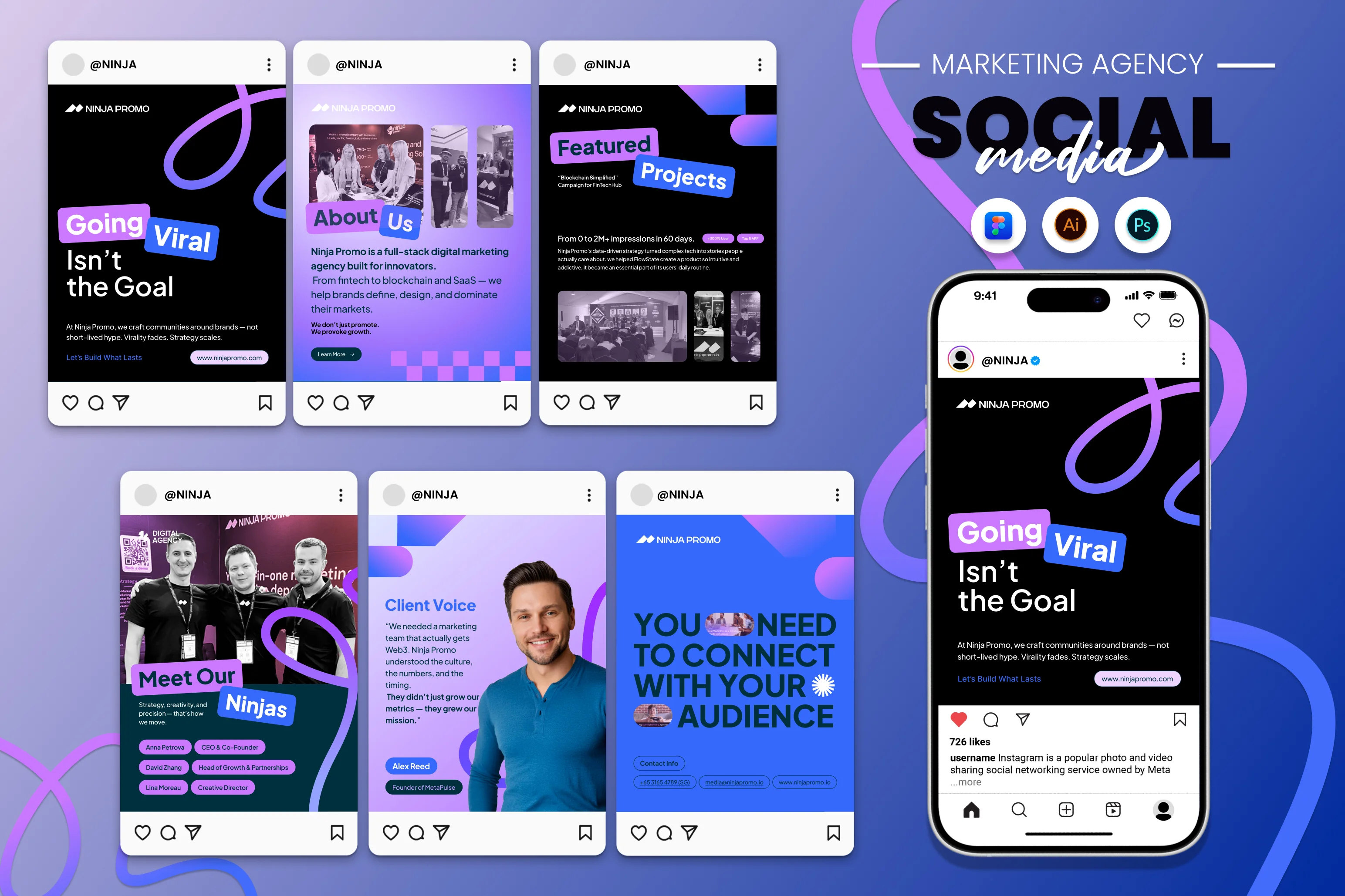 NinjaPromo Agency Social Media Design