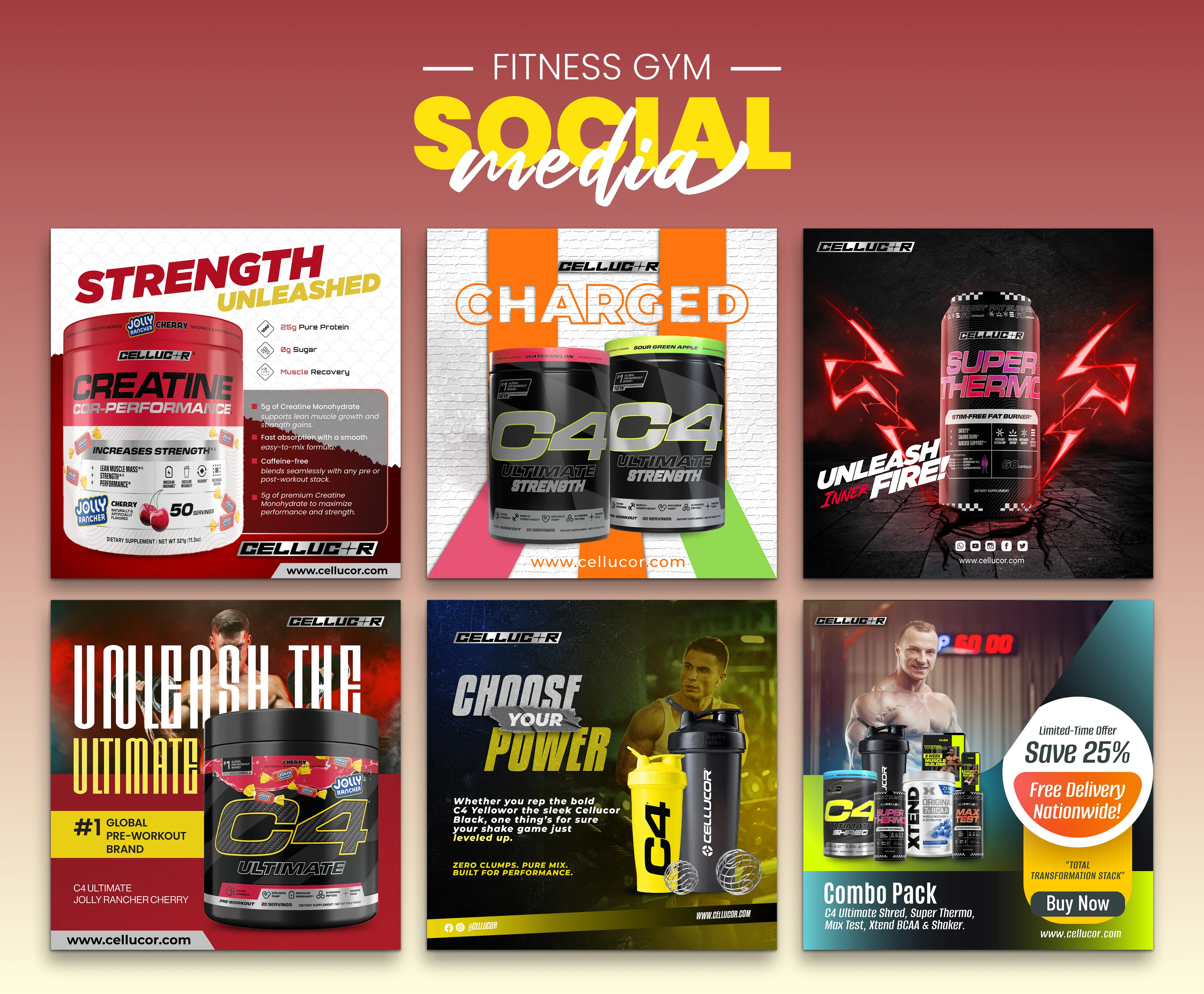 Cellucor Fitness Supplement Ad Design